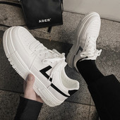 Alkalmi férfi tornacipő - eco bőrből, fűzős