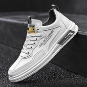 Férfi műbőr tornacipő feliratokkal