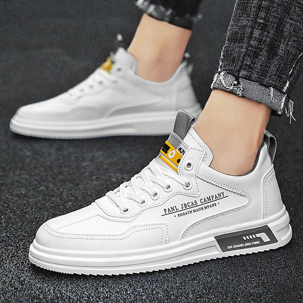 Férfi műbőr tornacipő feliratokkal