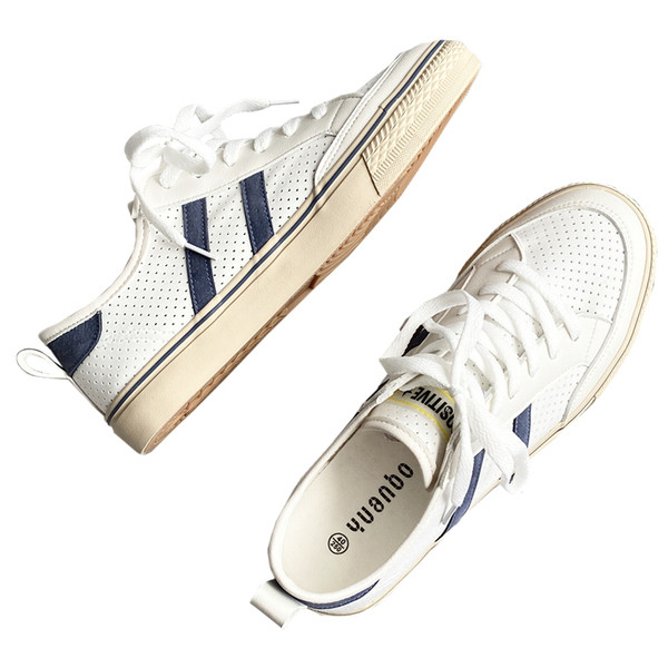 Légáteresztő férfi tornacipő lapos talppal és fűzővel