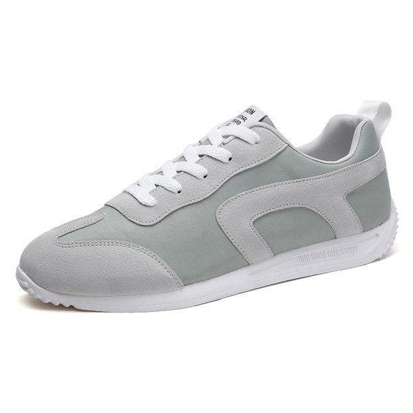 Lekerekített férfi alkalmi tornacipő lapos talppal