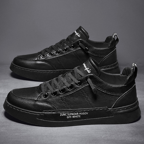 Sport-alkalmi bőr tornacipő fűzővel