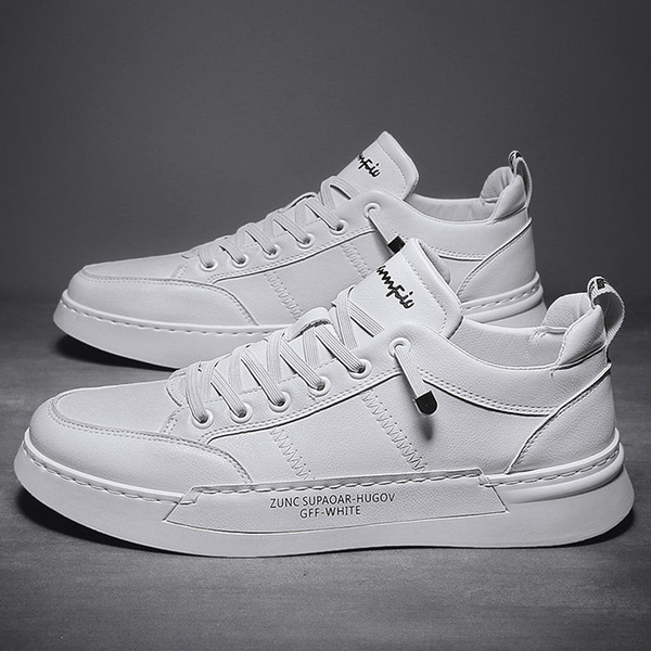 Sport-alkalmi bőr tornacipő fűzővel