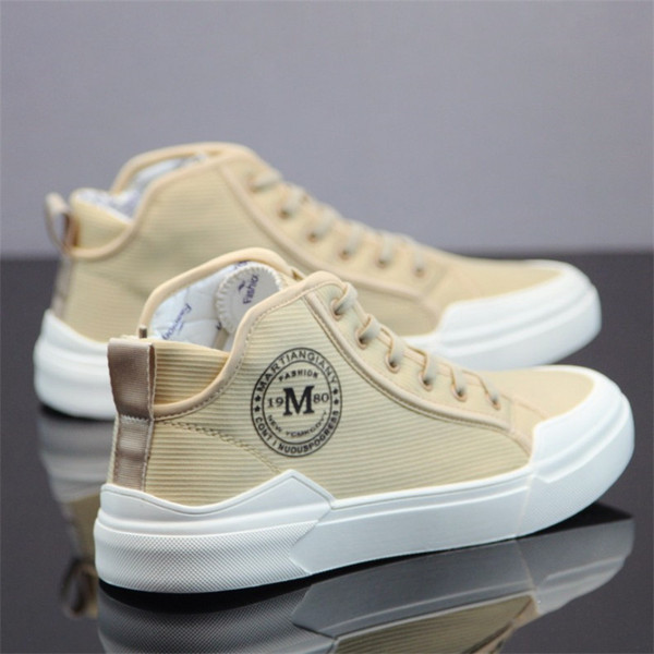 Férfi vászon tornacipő lapos talppal és fűzővel