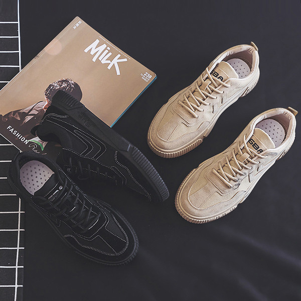 Modern férfi tornacipő öko velúrból és textilből