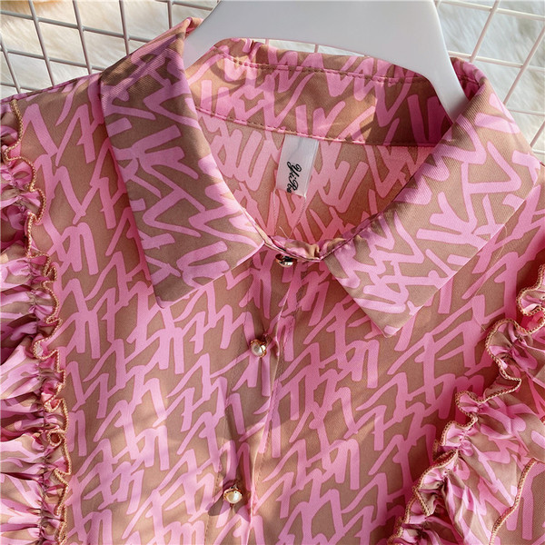 Modern női ing széles modell klasszikus gallérral