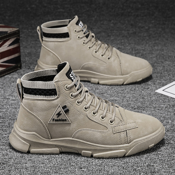 Eko bőrből készült modern férfi tornacipő lapos talppal és fűzővel