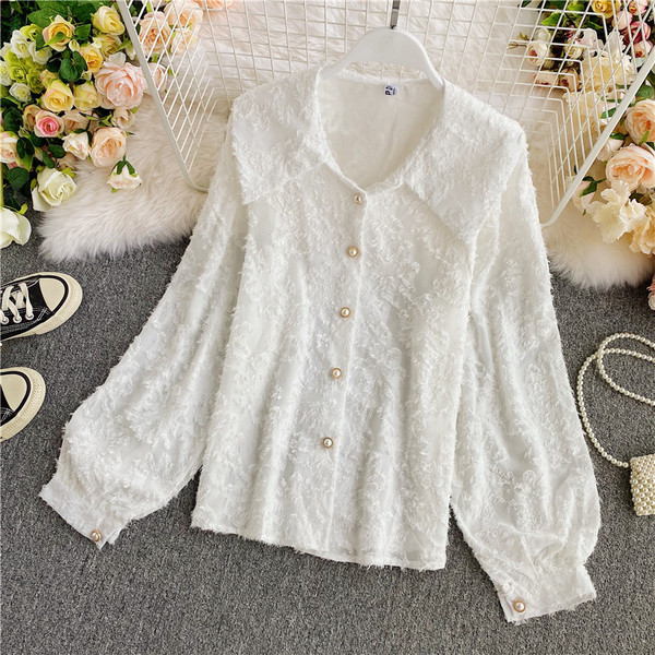 Stílusos női ing klasszikus gallérral