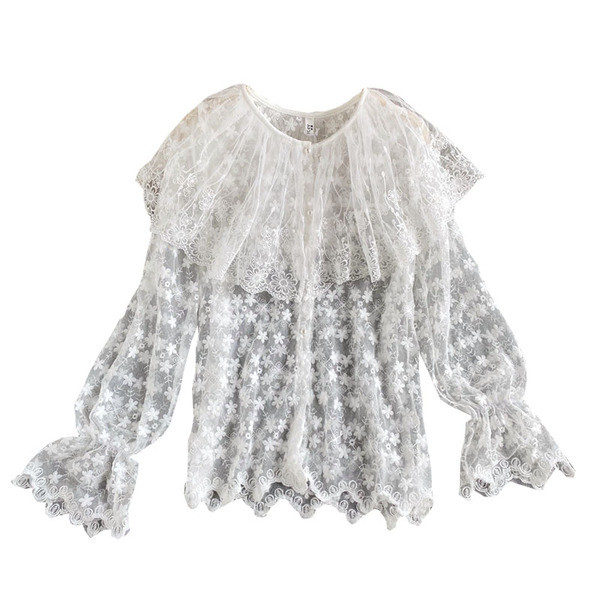 Stílusos női ing széles modell ovális nyakkivágással