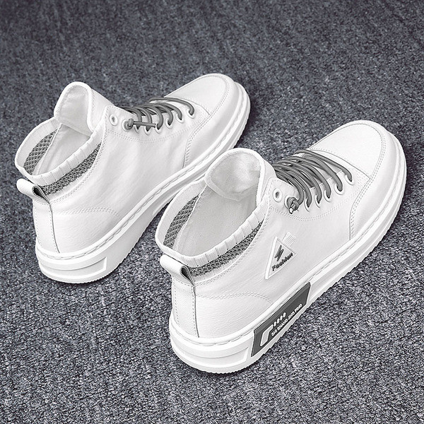 Meeste kõrged tossud ökonaha ja -kanga kombinatsioon