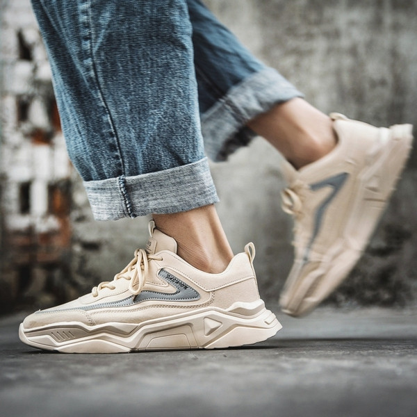 Modern férfi alkalmi tornacipő öko bőrből