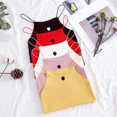 Naiste vabaaja topp õhukeste rihmade ja ovaalse kaelusega