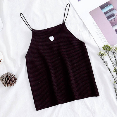 Naiste vabaaja topp õhukeste rihmade ja ovaalse kaelusega