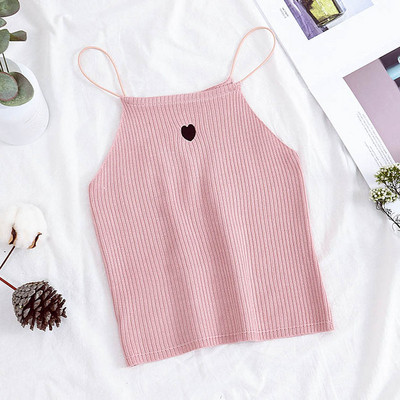 Naiste vabaaja topp õhukeste rihmade ja ovaalse kaelusega