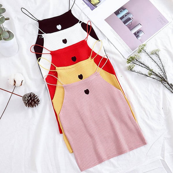 Naiste vabaaja topp õhukeste rihmade ja ovaalse kaelusega