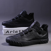 Eco-nahast kõrge mudeliga tossud elastsete sidemetega