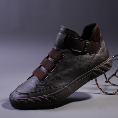 Eco-nahast kõrge mudeliga tossud elastsete sidemetega