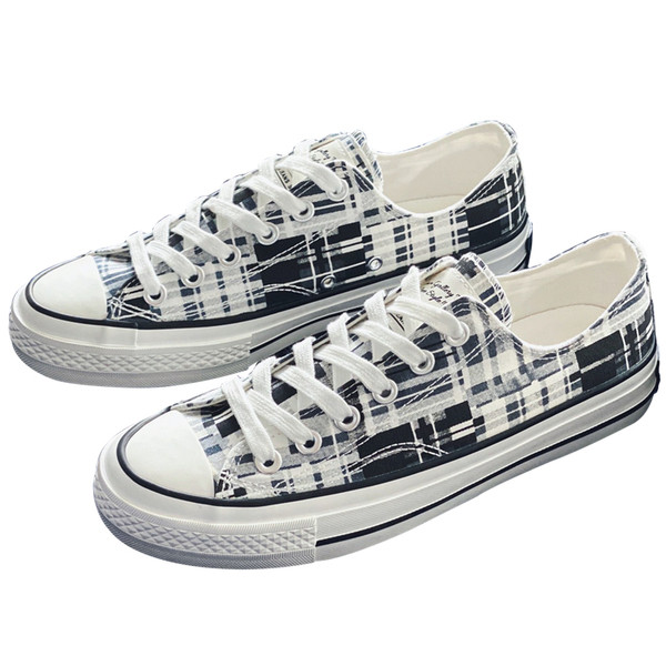 Meeste lõuendist ruudulised paeltega tossud