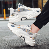 Aktuális férfi tornacipő színes mintával, magas talppal