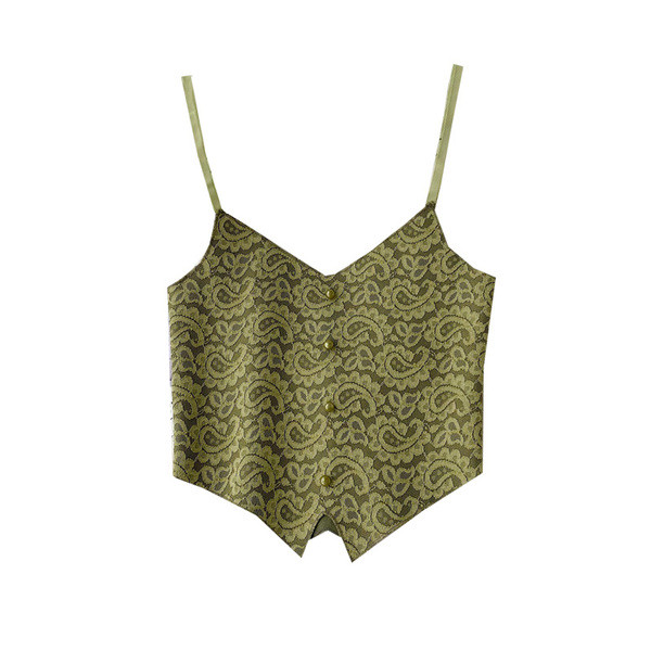 Moodne naiste tanktop asümmeetriline õhukeste rihmadega mudel