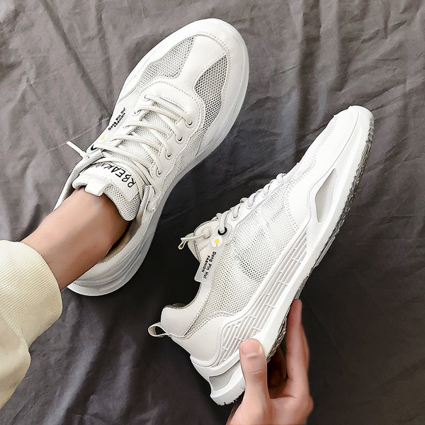 Öko-nahast ja võrkkangast meeste tossud