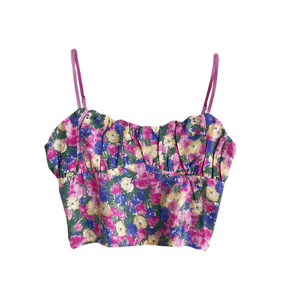 Lillemustri ja peenikeste rihmadega moodne naiste rinnakas