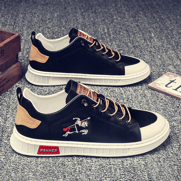 Eko-nahast värvilise tikandiga vabaaja meeste tossud