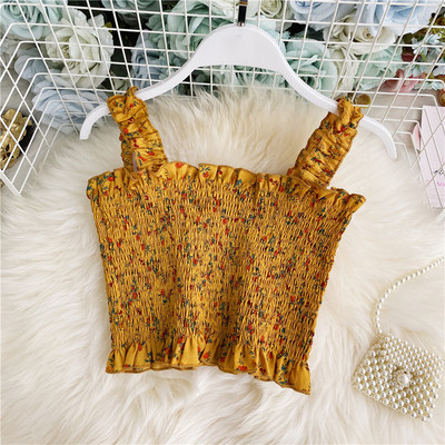 Lillemustri ja laiade rihmadega vabaaja naiste topp