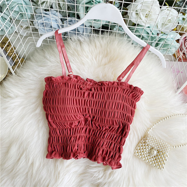 Naiste igapäevane lühike peenikeste rihmadega rinnakorv