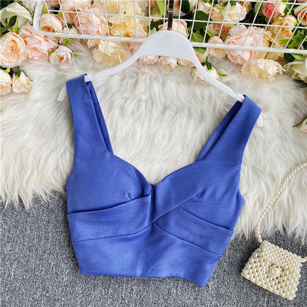 Naiste lühike igapäevane laiade rihmadega rinnakas