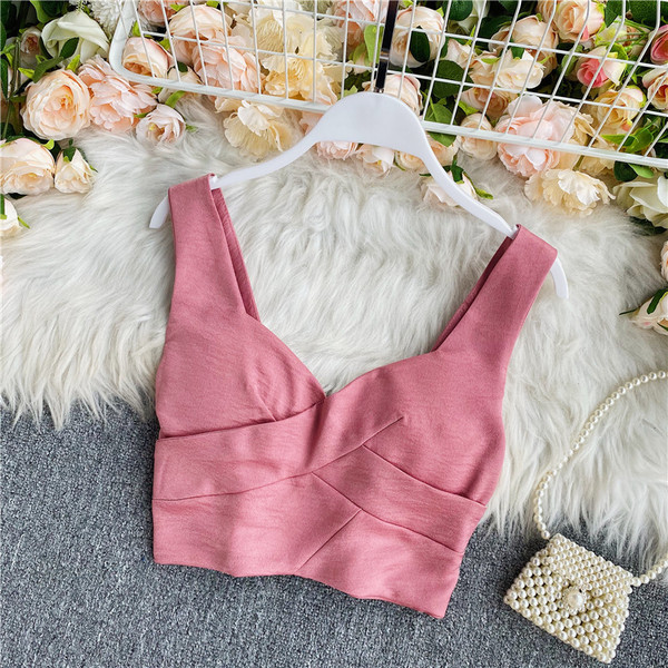 Naiste lühike igapäevane laiade rihmadega rinnakas