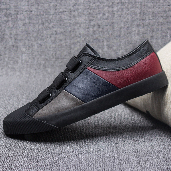 Alkalmi bőr tornacipő elasztikus megkötővel - két modell