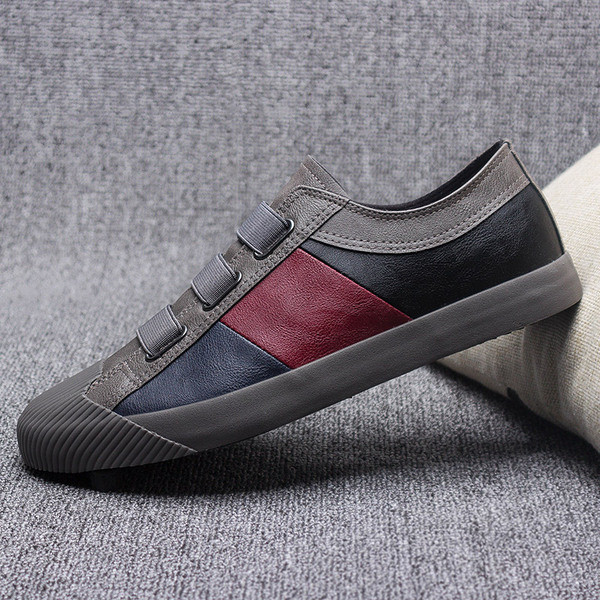 Alkalmi bőr tornacipő elasztikus megkötővel - két modell