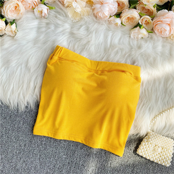 Ženski dnevni kratki bustier jednobojni model