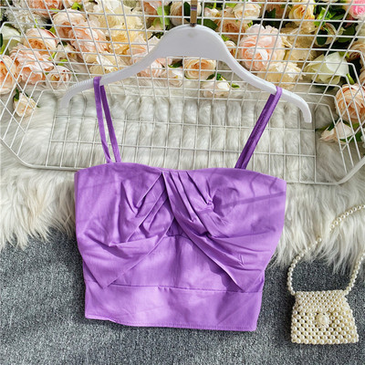 Lühike naiste igapäevane rinnahoidja õhukeste rihmadega