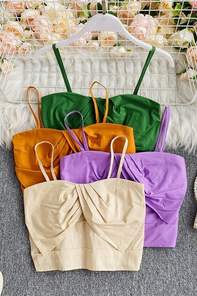 Lühike naiste igapäevane rinnahoidja õhukeste rihmadega