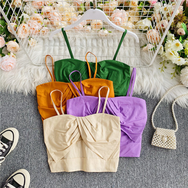 Lühike naiste igapäevane rinnahoidja õhukeste rihmadega