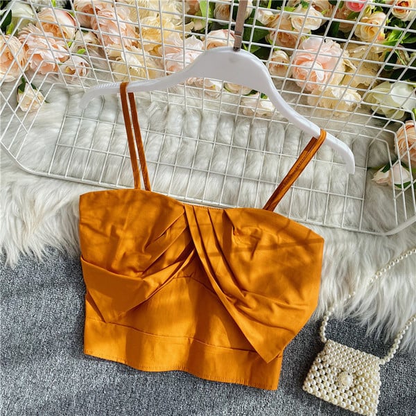 Lühike naiste igapäevane rinnahoidja õhukeste rihmadega