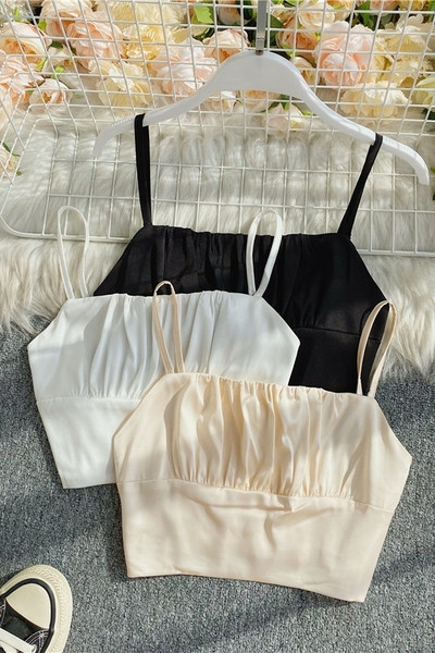 Stiilne naiste lühike rinnahoidja õhukeste rihmadega