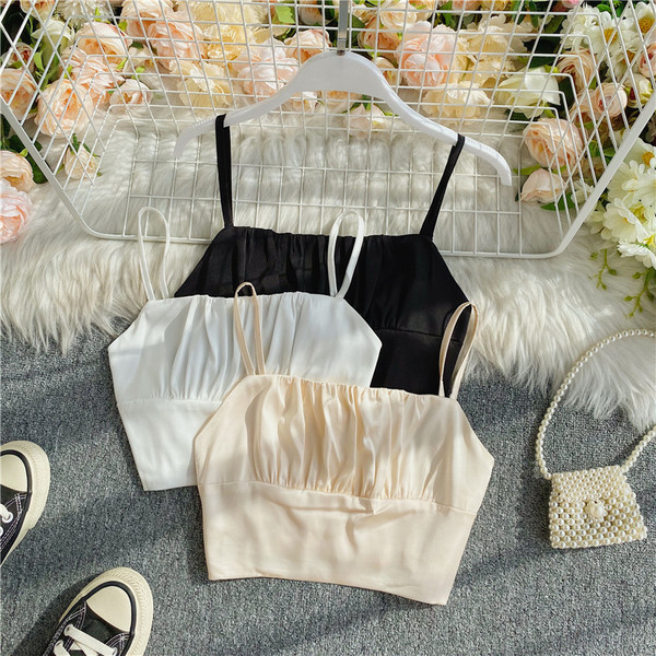 Stiilne naiste lühike rinnahoidja õhukeste rihmadega