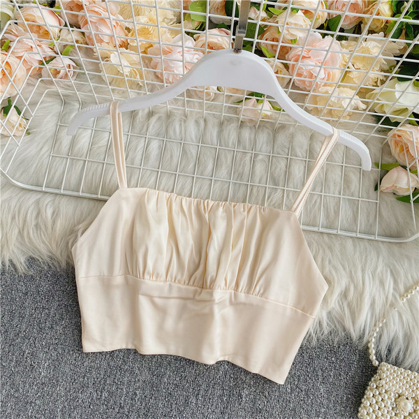 Stiilne naiste lühike rinnahoidja õhukeste rihmadega