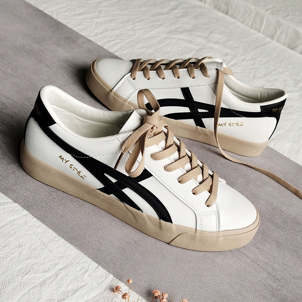 Muške kožne tenisice s ravnim đonom