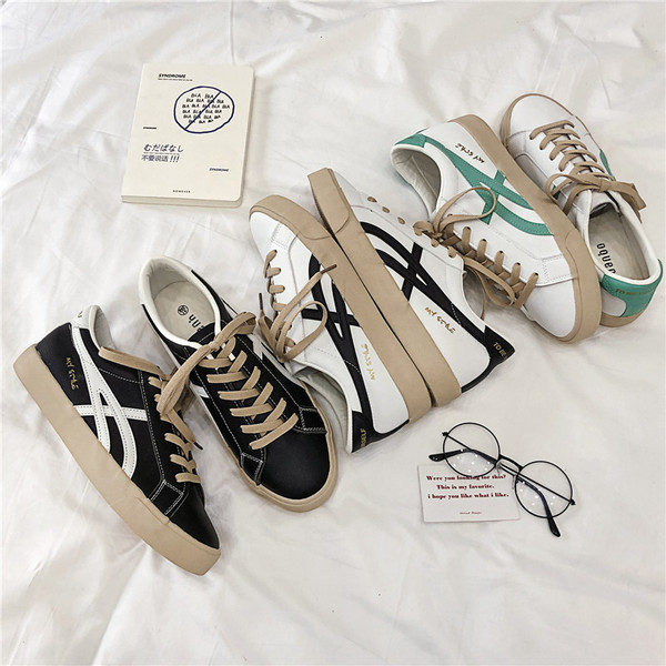 Muške kožne tenisice s ravnim đonom