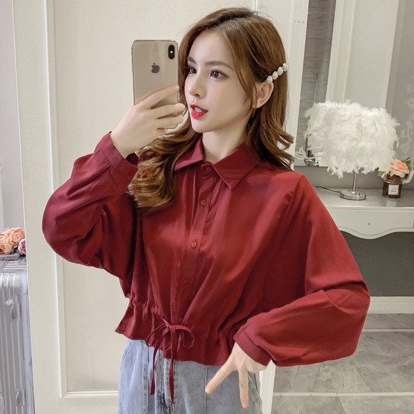 Naiste moodne klassikalise krae ja paeltega särk