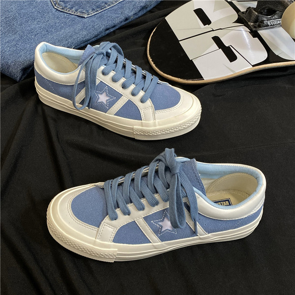 Muške platnene tenisice sa zvijezdom i ravnim đonom