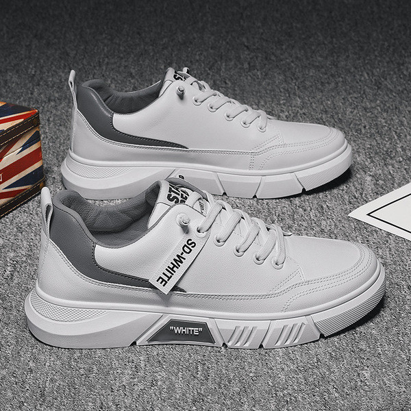 Eco bőr tornacipő feliratokkal és nyakkendőkkel