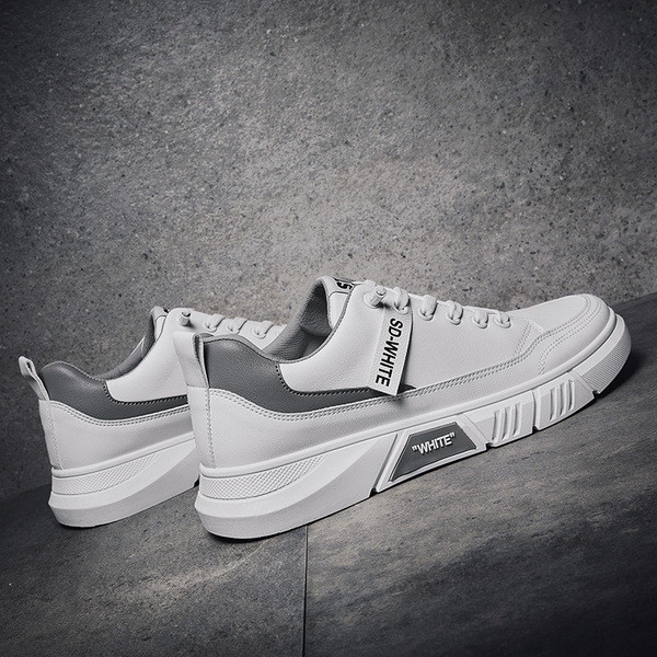 Eco bőr tornacipő feliratokkal és nyakkendőkkel