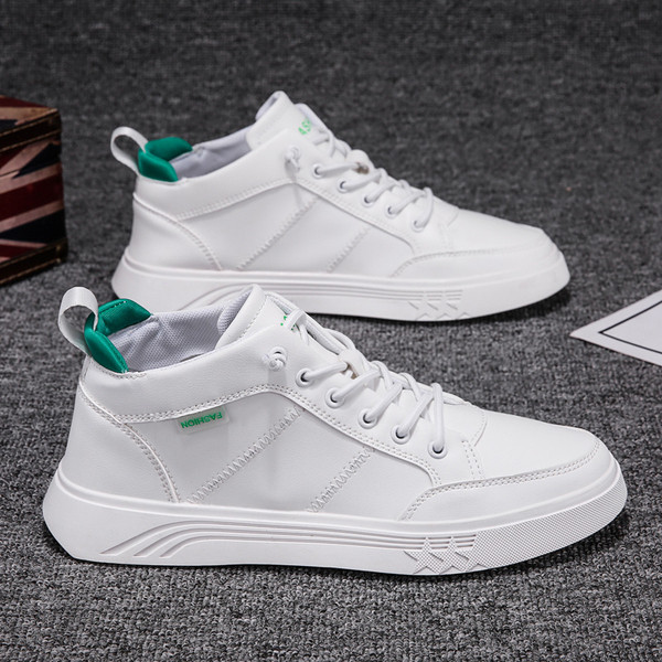 Férfi bőr magas tornacipő