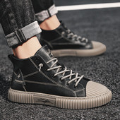 Öko-nahast meeste kõrged tossud paeltega