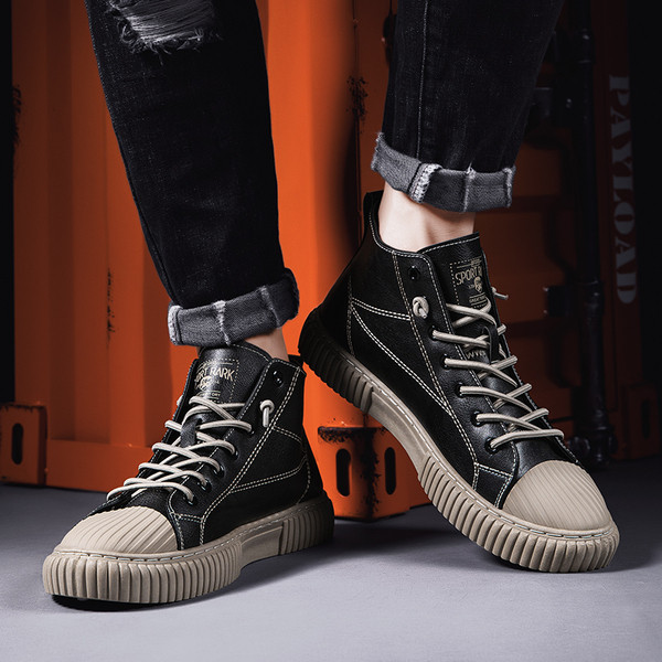 Öko-nahast meeste kõrged tossud paeltega